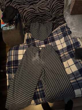 Jolie & Joy Mixed Stripe Print Wide Leg Drawstring Pants